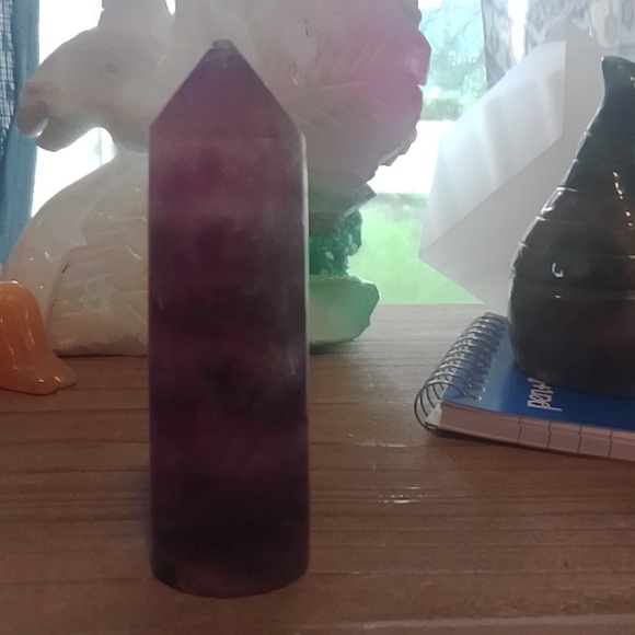 Watermelon Fluorite cylinder point - Picture 4 of 6